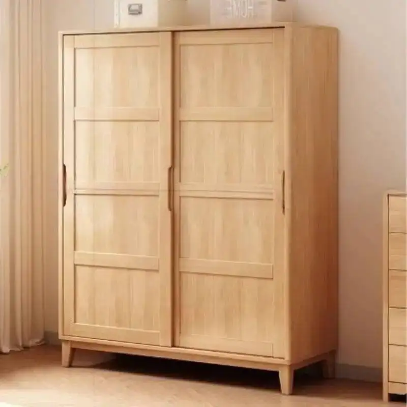 

Sliding Doors Wooden Wardrobes Nordic Modern Storage Clothes Closet Organizer Space Saving Armarios De Ropa Furniture Home