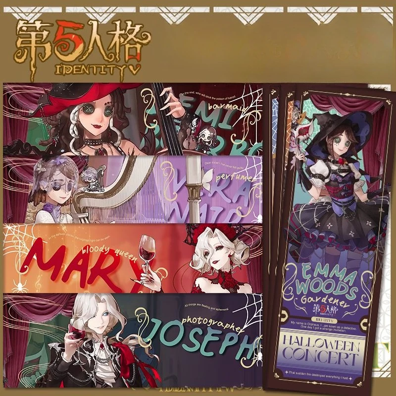 Identity V Parfümeur Barmaid Gardener Factory Manager Laser Ticket kreative doppelseitige HD Laser-Flash-Karte Studenten-Lesezeichen
