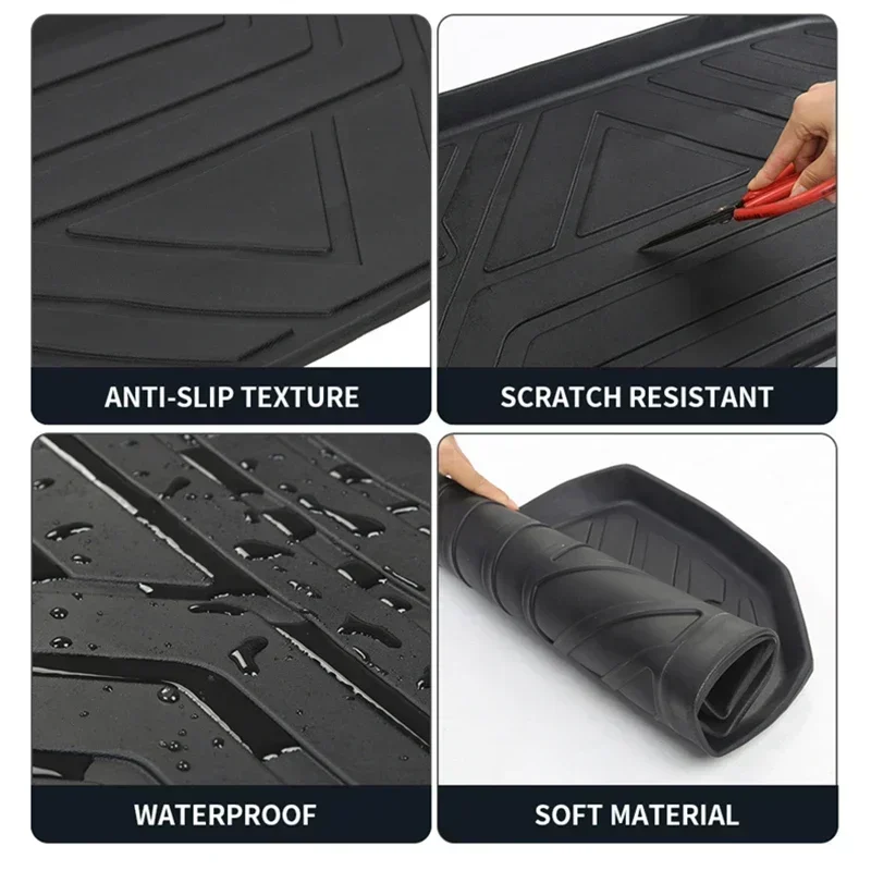 TPE Pad Front Rear Mat for Tesla Model Y Trunk Cargo Tray Floor Mats Modely Trunk Protective Pads Car Interior Accessories 2024