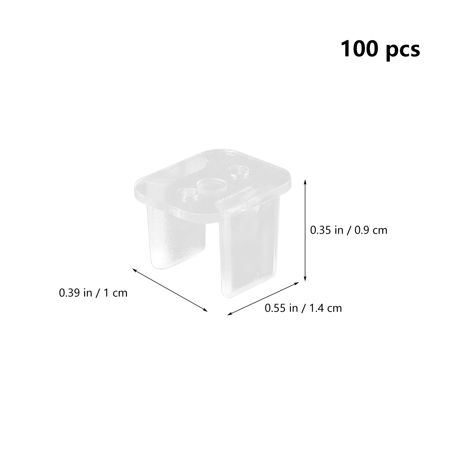 100 pçs clipes de tira led fivela de fixação para 6mm néon pc material seguro fácil instalação proteger expansão térmica led