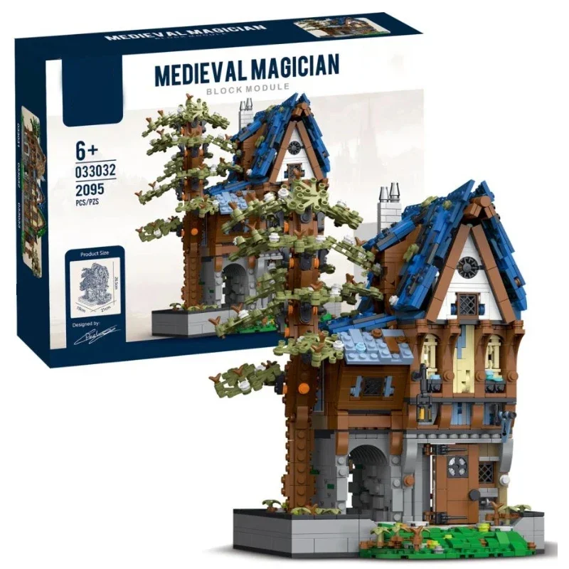 Medieval Blacksmith Shop Magic House Tavern Building Blocks MOC City Street View Bricks Set Adult Desktop Ornaments Kid Toy Gift