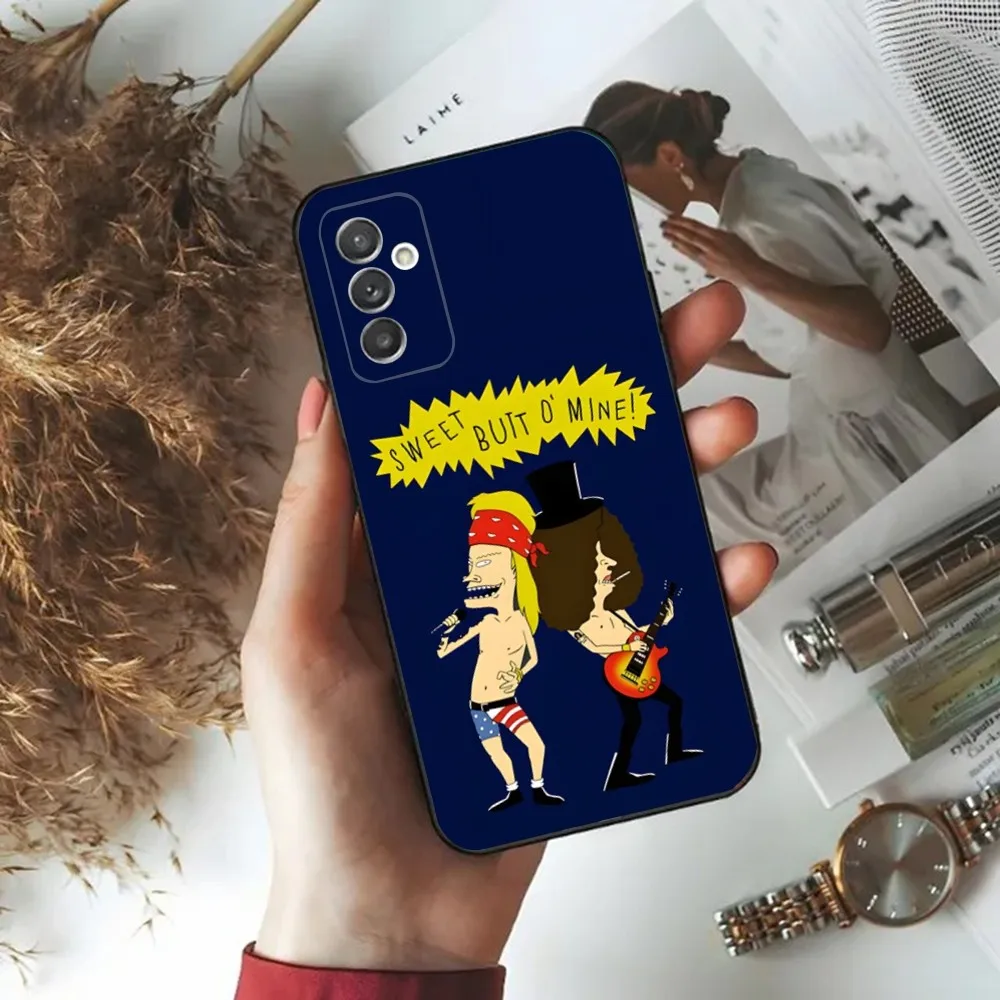 B-Beavis and Butthead Phone Case For Samsung Galaxy A20,A21s,A22,A31,A32,A52,A53,A72,73,A80,A91 Soft Black Phone Cover