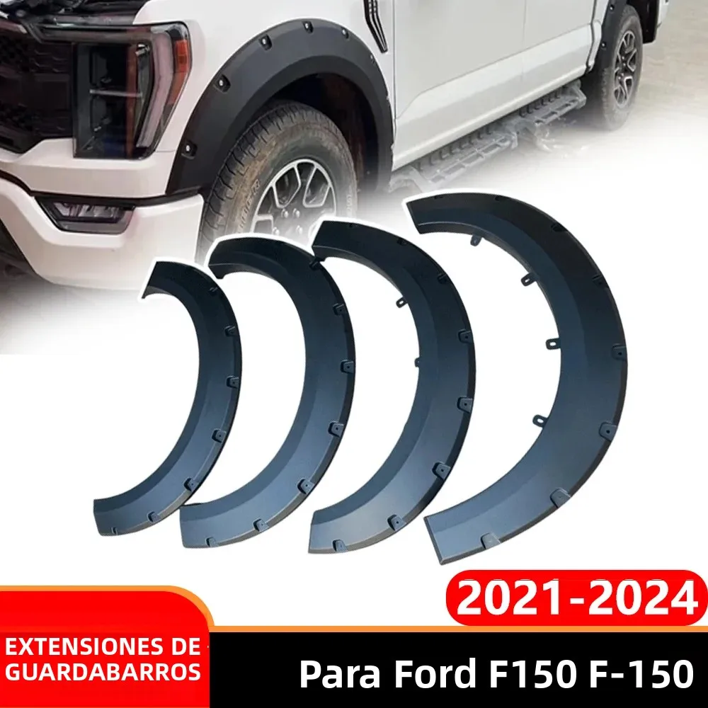 Guardabarros de arco de rueda bengalas para Ford F150 F-150 2021 2022 2023 2024 guardabarros con tuercas de perno camioneta 4X4 accesorios de coche