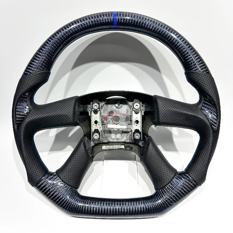 

For Chevrolet Old Silverado Blue Silk Carbon Fiber with Thumb Patch with Blue Center Line for Chevrolet Silverado Sports