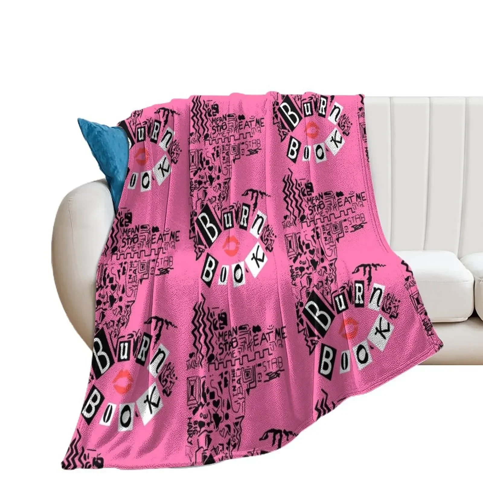 Burn Book - Mean Girls Throw Blanket Cute Plaid Multi-Purpose Blankets