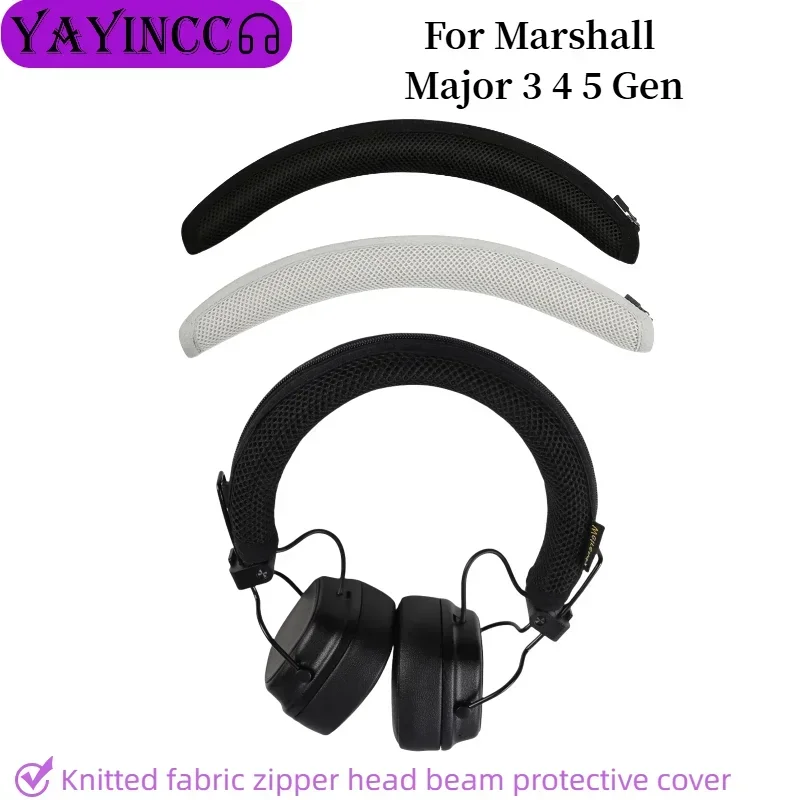 

Headphone HeadBeam Cover for Marshall Major 3 4 5 Gen Earphone Zipper knitted fabric headband protective cover 2.10