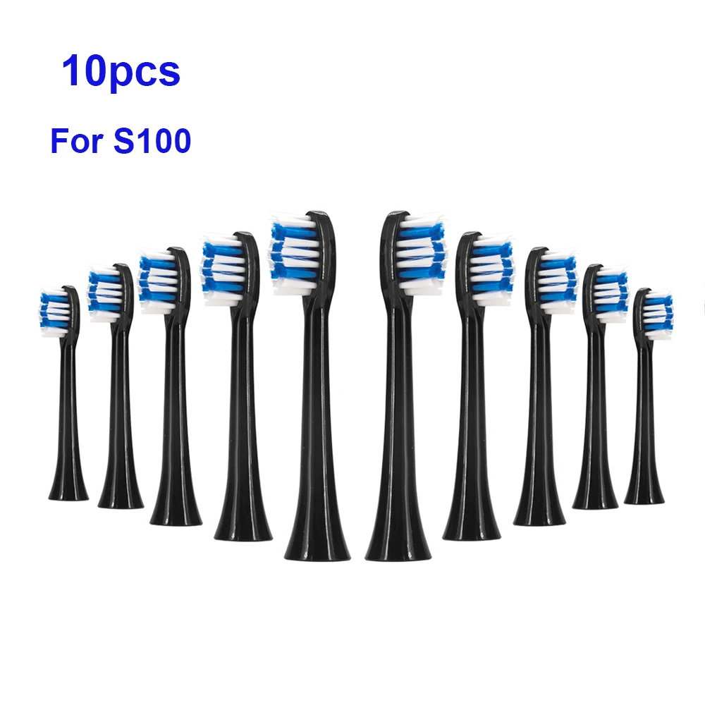 

10 шт. Sarmocare S100 насадка для зубных щеток ультразвуковая звуковая электрическая зубная щетка сменные насадки для зубных щеток