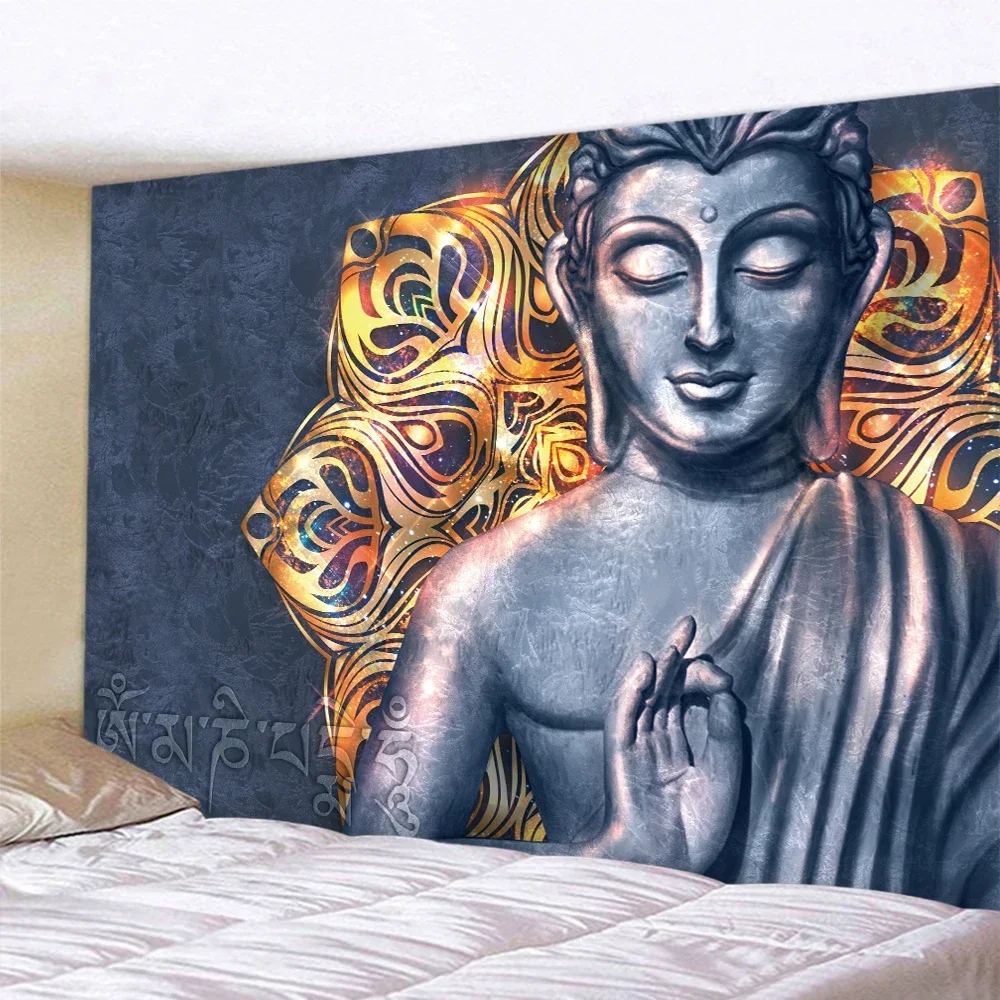 Home Decor Indian Buddha Meditation Tapestry Mandala  Hippie Boho  Yoga Mat for Bedroom Living Room tapiz