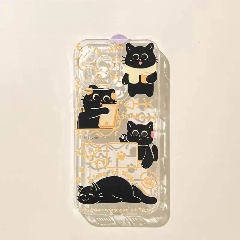 Capa de gato borboleta para OPPO, capa transparente para casal, Oppo Reno 10, 5G, 11, 10 Pro Plus, 11F, 6, 8 Pro, 5, 6 Lite, 8T, 4, 5F, 8Z, 6Z, A58, A78, A79, A98, 5G