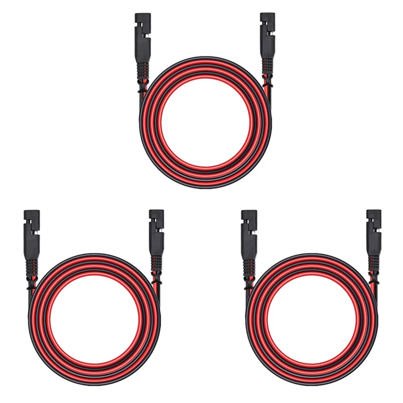 3Pcs 6.5 Feet 14AWG SAE To SAE Extension Cable, Quick Disconnect Wire Harness DC Connector Cord Plug