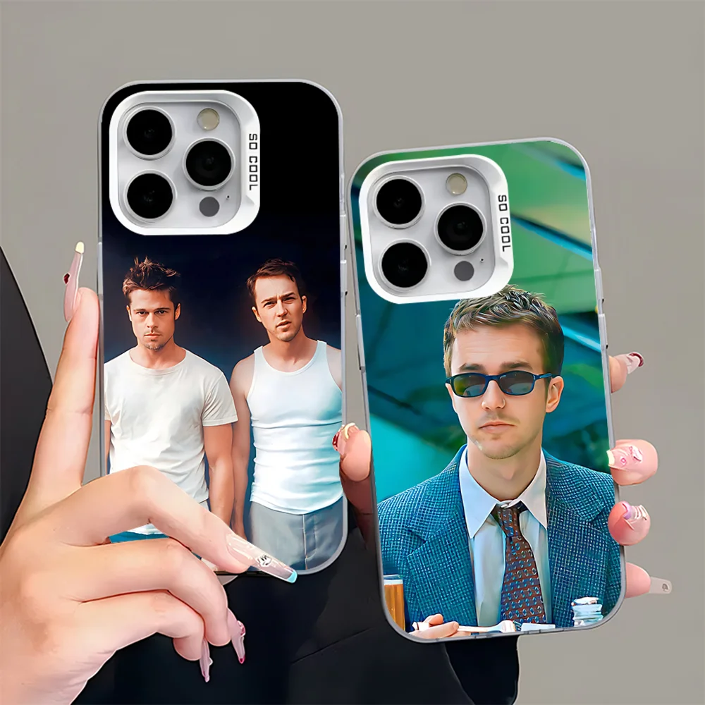 

Edward Norton Phone Case For iPhone 16,15,14,13,12,11,Pro,Max,Plus,Mini,XS,SE Anti Fall Gray White Matte Hard Bumper