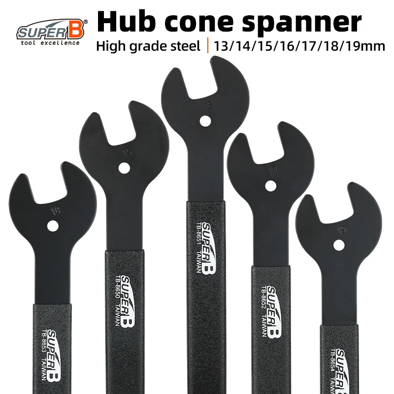 Super B Bicycle Tools Hub Cone Spanner 13-19mm Spec MTB Road Bike Hub Spanner Tool Designed for Riders and Home Mechanics