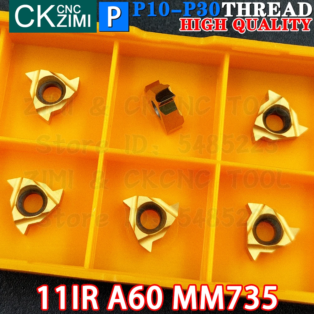 11IR A60 MM735 Carbide Inserts Internal Thread Threaded Inserts Tools MMT11IR AG60 CNC Machine Metal Lathe Turning Cutter Tools