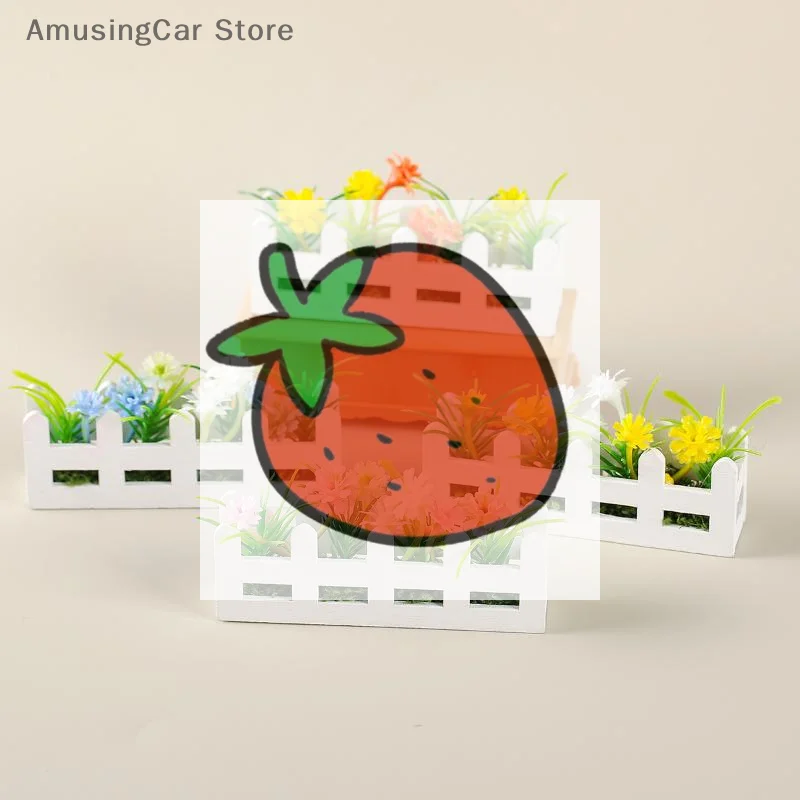 قطعة واحدة من نباتات مصغرة بوعاء مع سياج زهور للعب التظاهري، لعبة ديكور حديقة بيت الدمى بمقياس 1:12