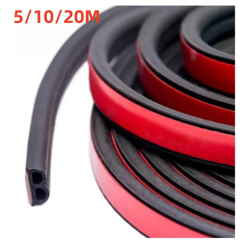 5/10/20Car Door Soundproof Anti-Dust Seal Strip Car Door Seal Strip Universal Noise Insulation Truck Car Rubber Waterproof Seals