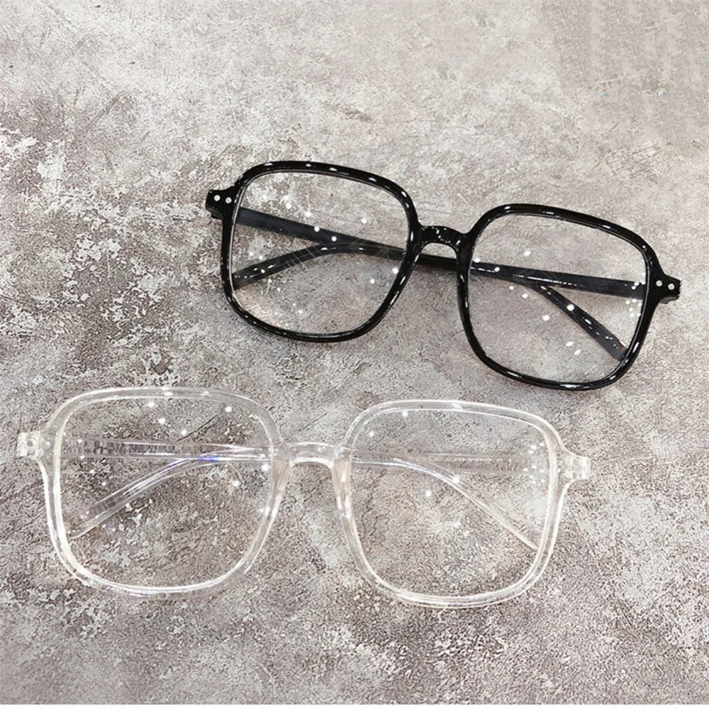 Fashion Anti-Blue Light Reading Glasses Ultra-Light Eye Protection Readers Eyewear Unisex Large Frame Plain Glass Spectacles