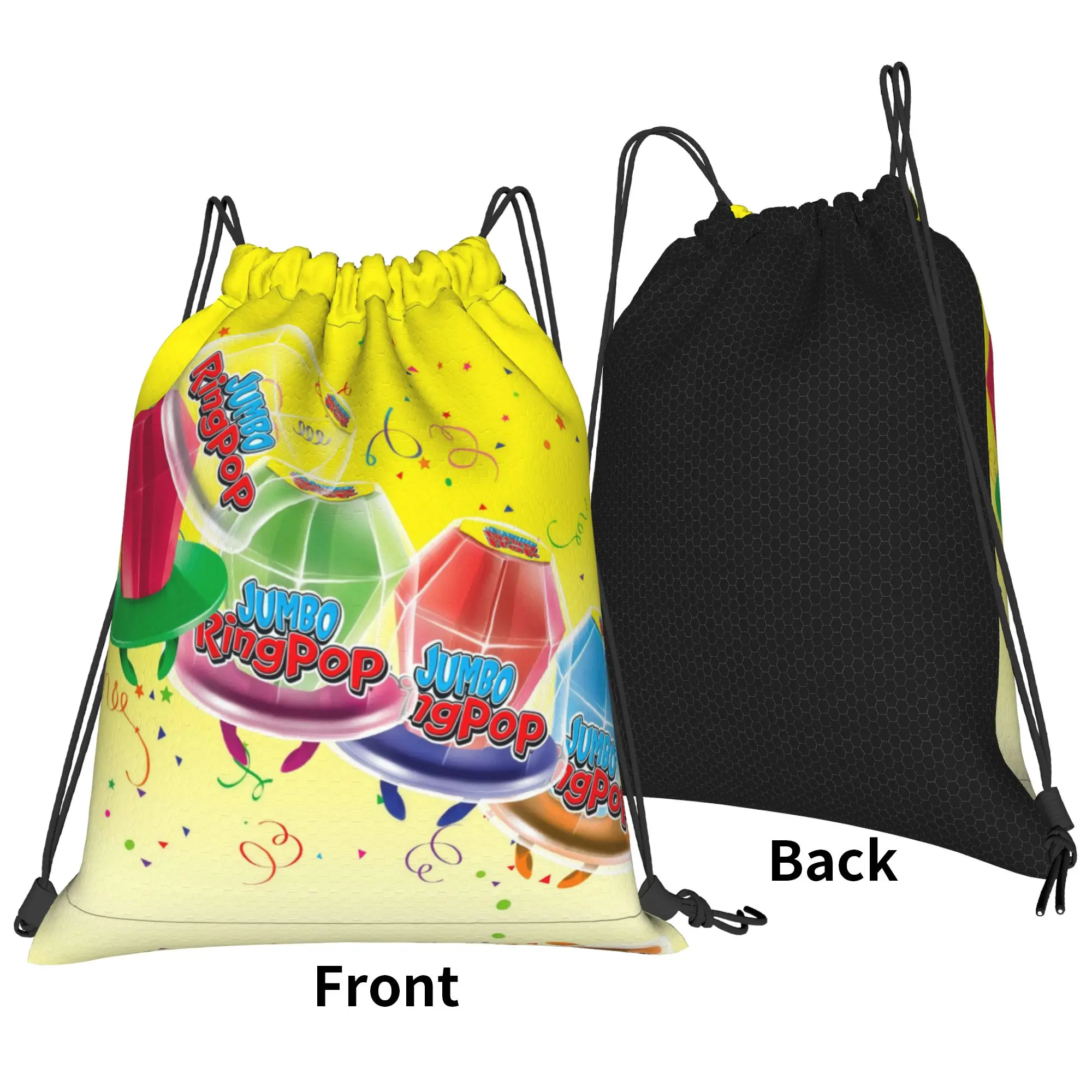 bBazooka Ring Pop Jumbo Candy Portable Sports Riding Gym Drawstring Storage Sporty Backpacks