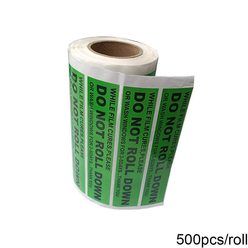 500pcs DO NOT ROLL DOWN Label Adhesive Tape Warning Labels Windows Film Attention Caution Stickers Safety Decals 12.5*2.5cm D28