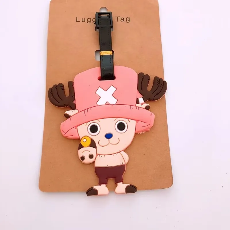 뜨거운 원피스 수하물 태그 여행 만화 실리카 젤 Luffy 헬기 펜던트 가방 여행 가방 장식 귀여운 액세서리 선물