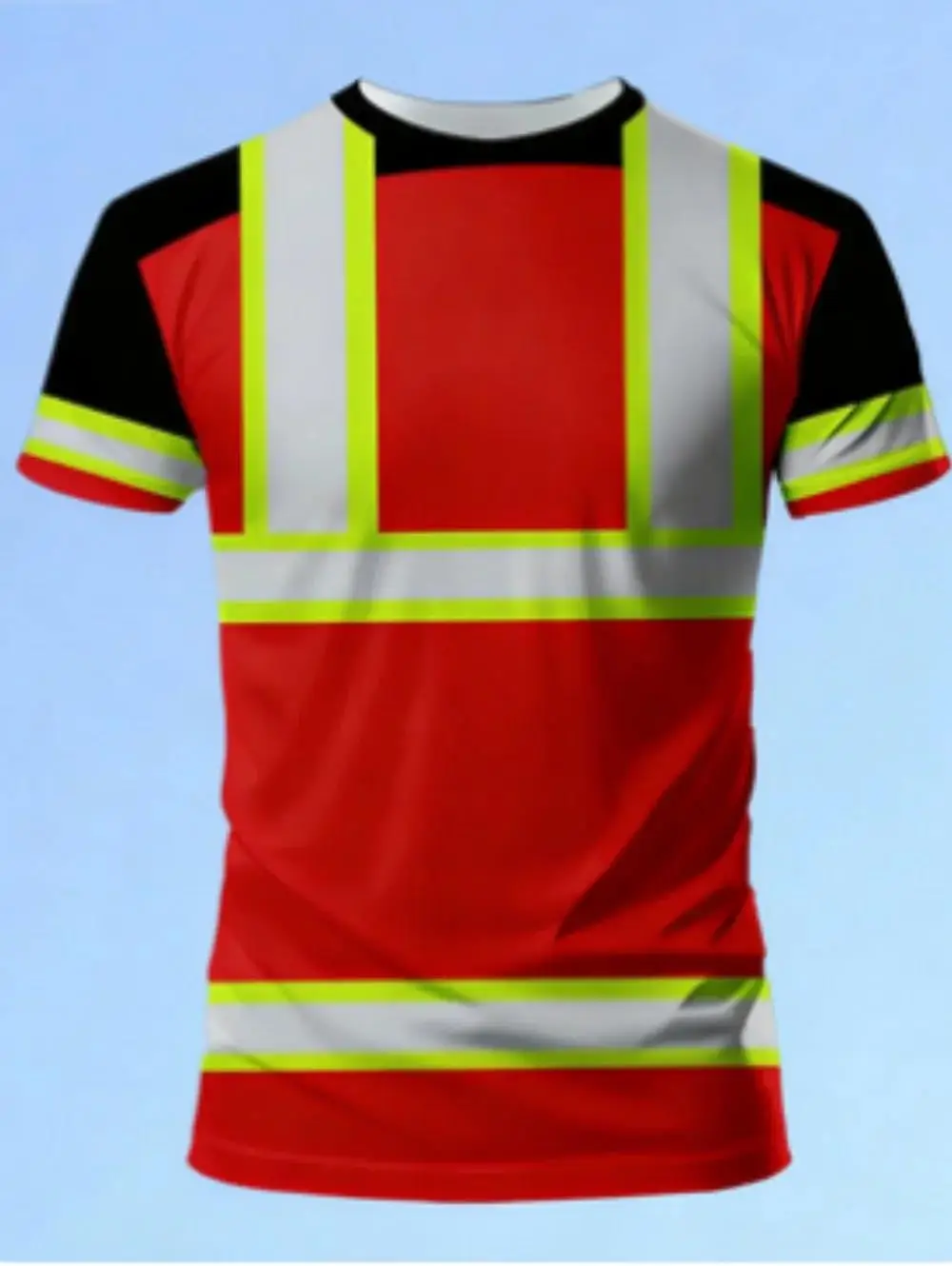 Neues Sicherheitslogo 3D-Druck Schnelltrocknend Atmungsaktives Herren-T-Shirt Outdoor Streetwear Sommer Kurzarm Tägliche Freizeitkleidung – Detail 12