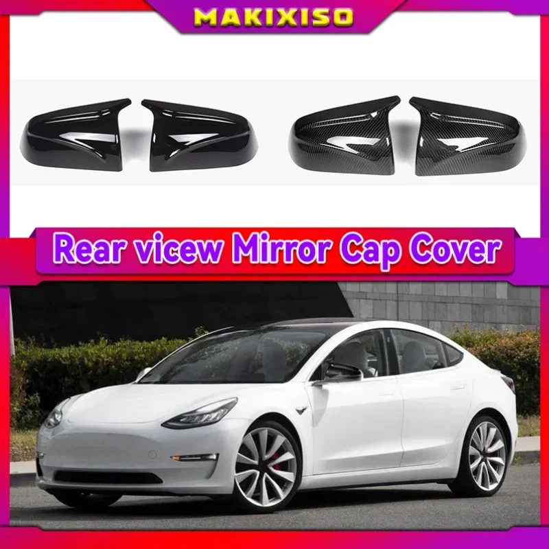 

Replacement Trim 2p High Quality Carbon Fiber Pattern for Tesla Model 3 Model3 Tesla M3 2017-21 Rearview Mirror Cover