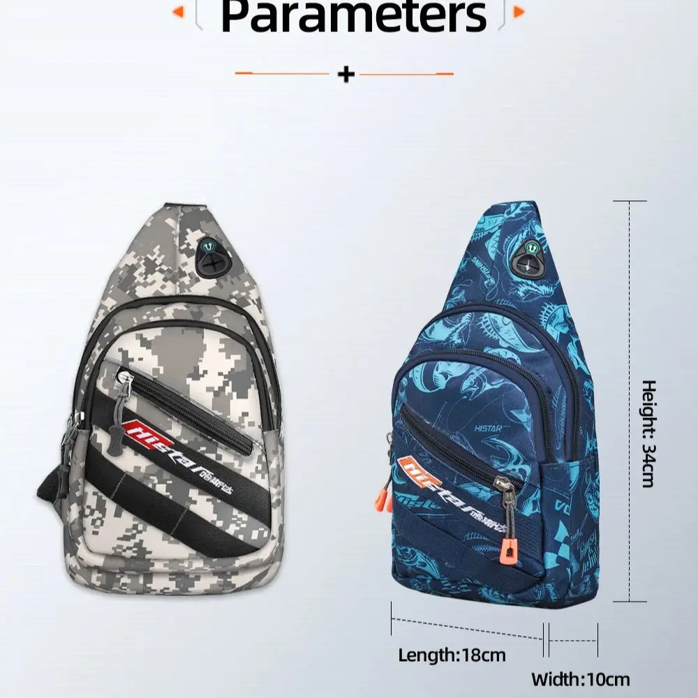 

HISTAR Casting Spinning Rod Zipped Adjustable Shoulder Strap Multi-function High Quality Sling Messenger Waist Chest Fishing Bag