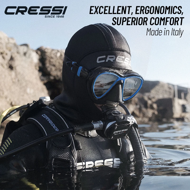 Cressi Adult Scuba Diving Mask with Advanced Fog System and Improved Downward Visibility - Quantum