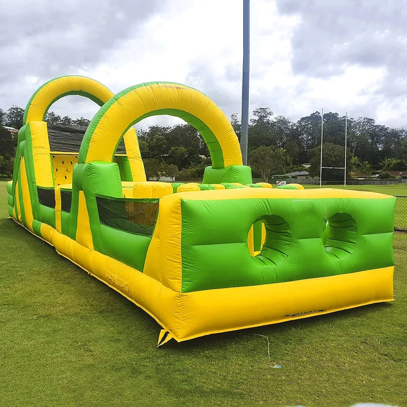 Curso de obstáculo inflável durável gigante, casa de salto, parque infantil, brinquedo ao ar livre para venda