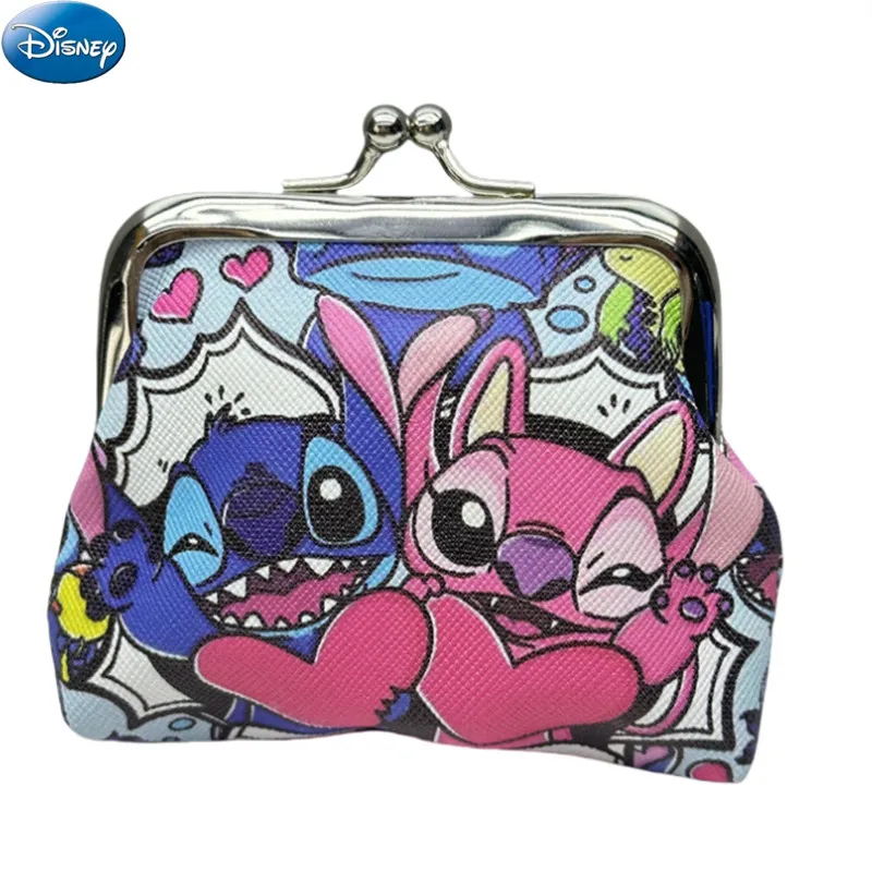 Disney Stitch Cartoon Anime Girls Coin Purse  Lilo & Stitch Cute Print Mini Wallet Girls Storage Bag Clutch Bag kids Xmas Gifts