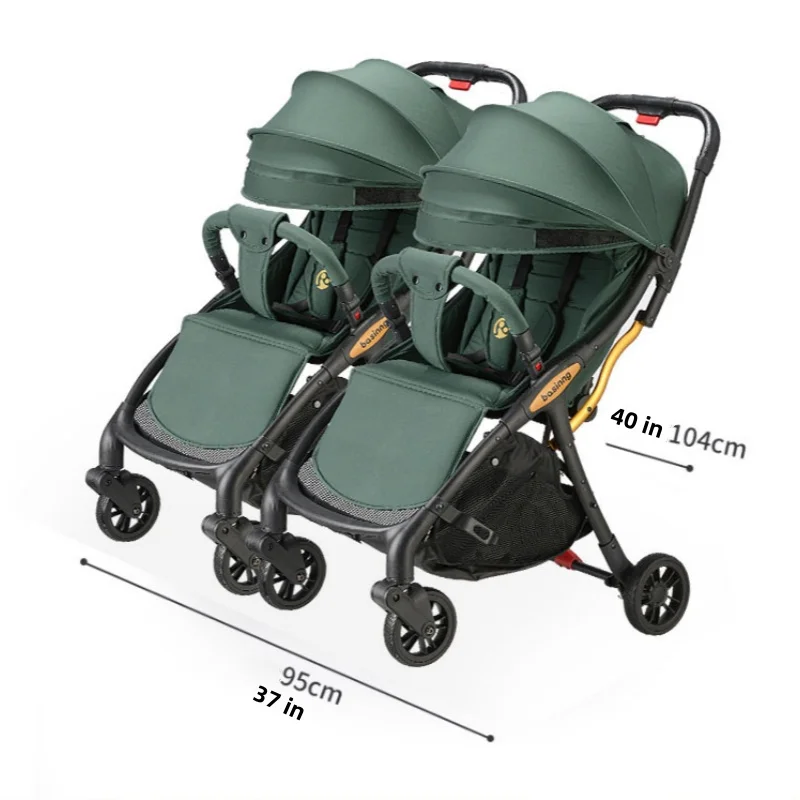 

Twins Baby Strollers 0~3 Years Old Lightweight Aluminum Alloy Double Twin Baby Doll Strollers