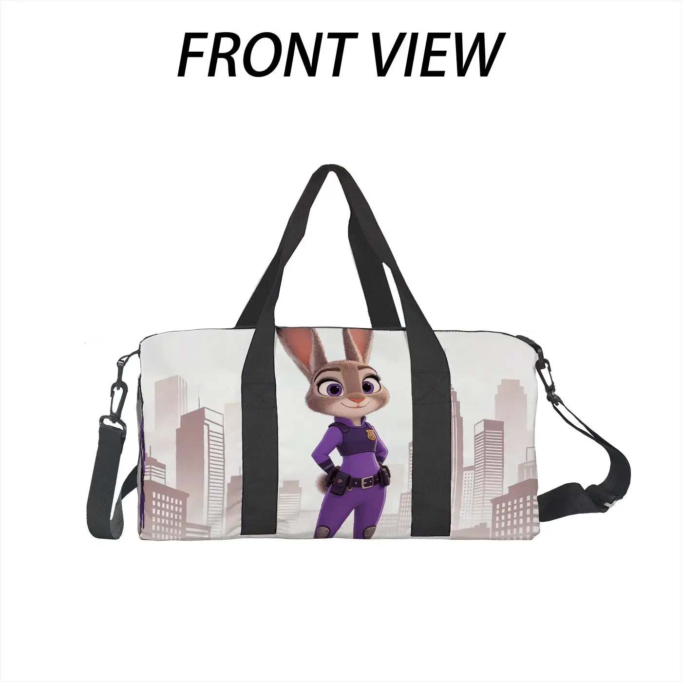 

1pc Zootopia Judy theme design,Tote Bag, Gym Bag, Shoulder Bag, High-Quality, Large Capacity, Fashionable Gift, Casual Travel