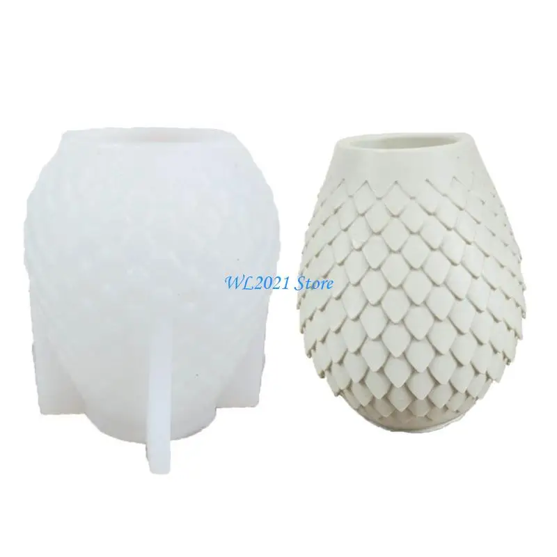 

G5GC Pineapple Vase Mold Pen Holder Silicone Mold Flower Container Epoxy Resin Mold Desktop Decoration Making Tool