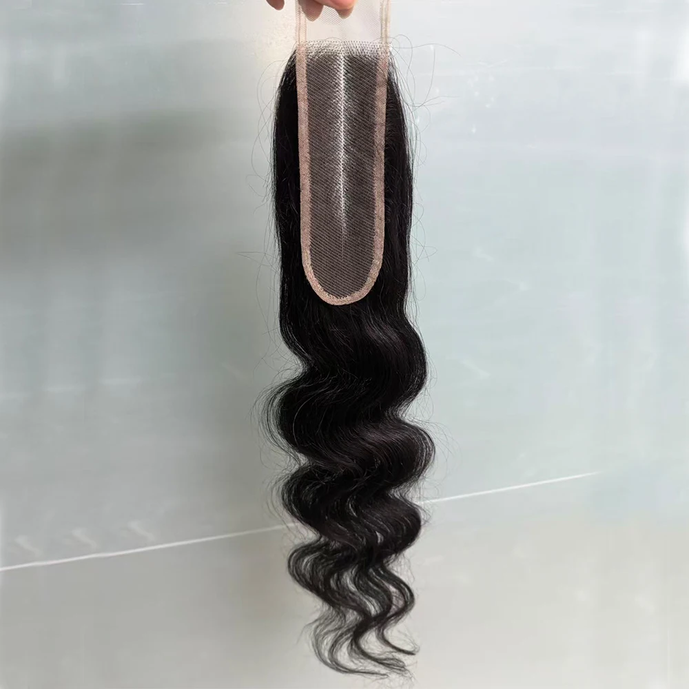 الجسم موجة 2 × 6 الدانتيل إغلاق البرازيلي عذراء شعر الجسم موجة 2x6 الدانتيل الشفاف إغلاق الطبيعية قبل قطعها للنساء السود #1