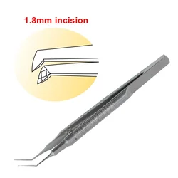 MICS Capsulorhexis Forceps Eye Tweezers Clamp Stainless Steel Eyelid Tools Ophthalmic Instrument