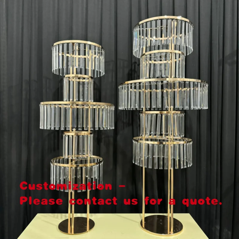custom.Iron Flower Rack Gold Arch Stand Road Lead 39 Inch Acrylic Wedding Centerpiece Flower Rack Event Party Deco