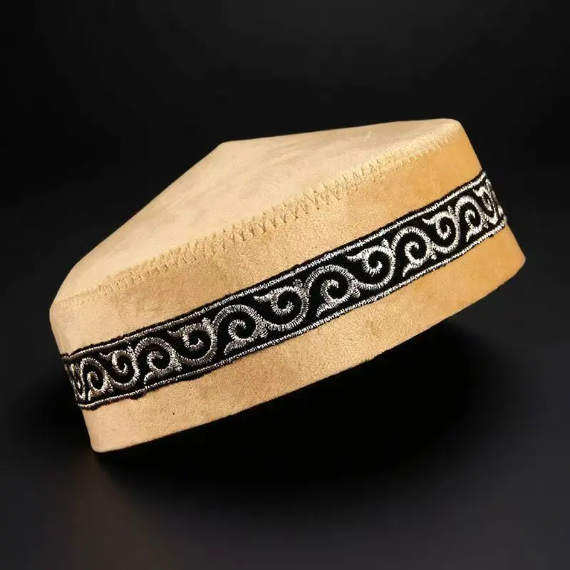 Free Shipping Muslim Caps For Men Children Colthing Cotton Hat Turkey Kufi Islamic Kippah Jewish Dubai Arab Autumn Winter 03612