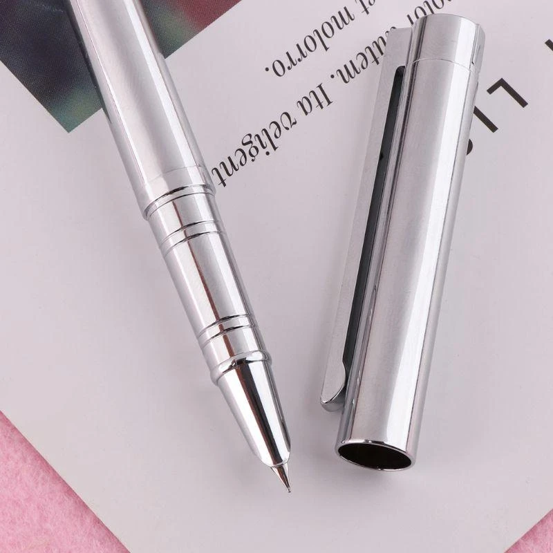 

P5EA Hot Sale Jinhao 126 Executive Complete Silver Fine Hooded Nib Fountain Pen