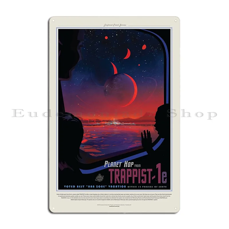 Tourism Posters Trappist 1 Metal Plaque Poster Iron Club Wall Decor Create Wall Cave Tin Sign Poster