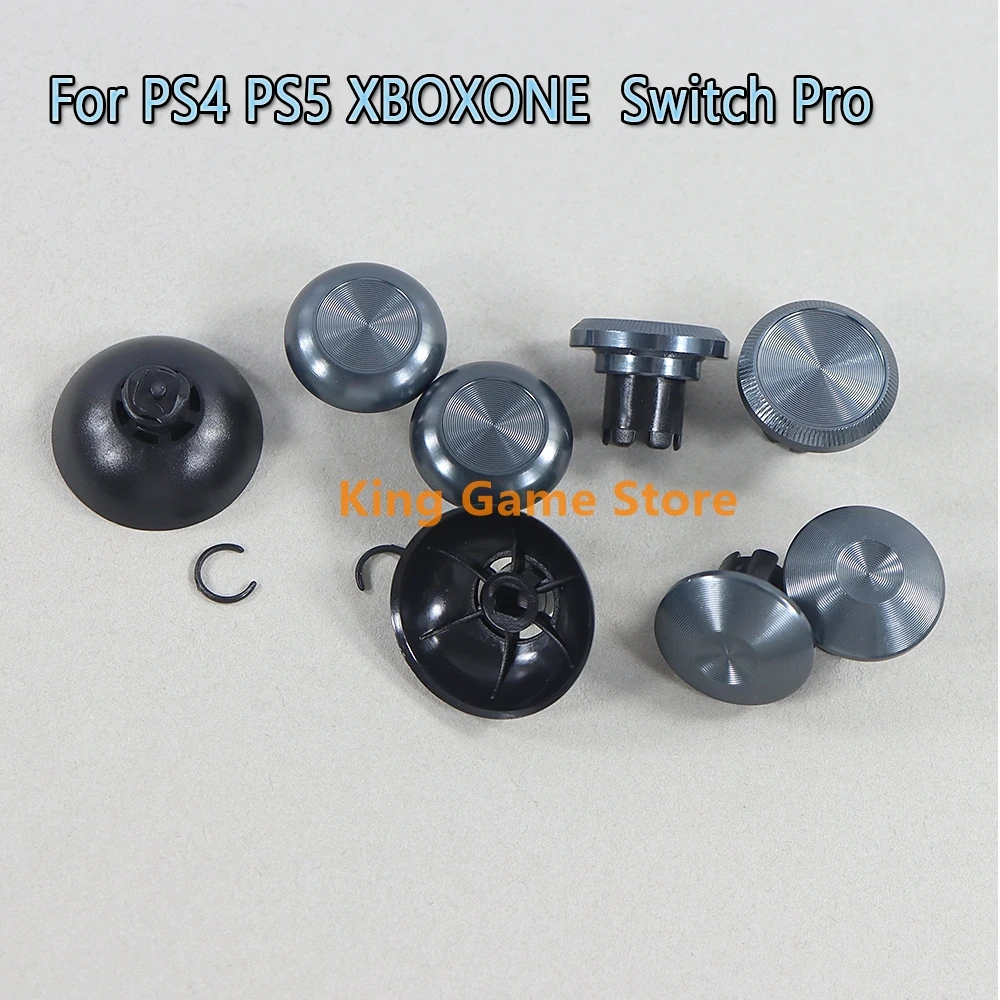 

10sets For PS4 Metal Button Cap Controller Analog Sticks Metal Thumbsticks Buttons For PS5 Switch Pro XBOXONE Edge 10 in 1