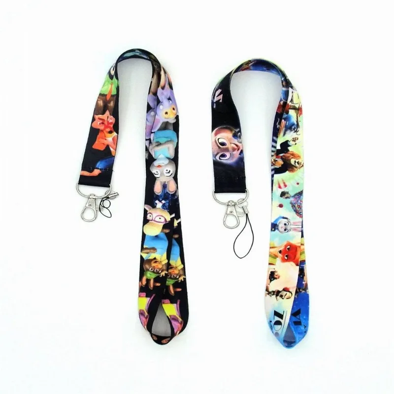 Zootopia الهاتف المحمول الحبل ديزني نيك جودي الكرتون لطيف الموظف بطاقة الهوية حافلة بطاقة الهاتف المحمول الرقبة حزام حبل قلادة هدية #2
