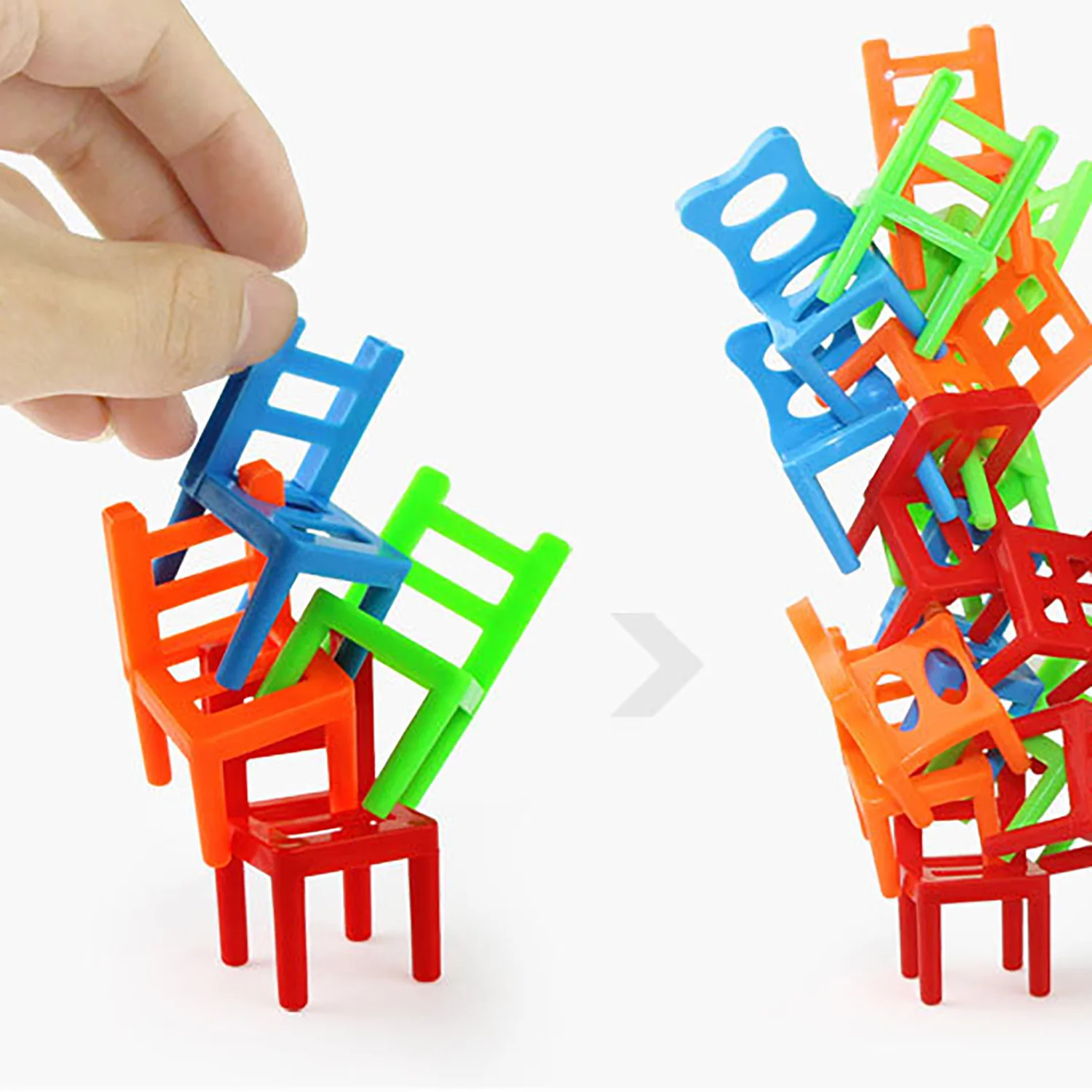 Stapelstühle für die frühkindliche Bildung, Bausteine, Tisch-Puzzlespielzeug, interaktives Balance-Spielzeug für Eltern und Kinder