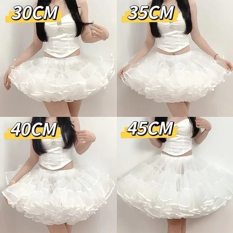 Women's Fluffy Wedding Petticoat Bridal Tulle Tutu Underskirt for Gown Cosplay Dress Multi-Layer Crinoline Slip Stretch Waist