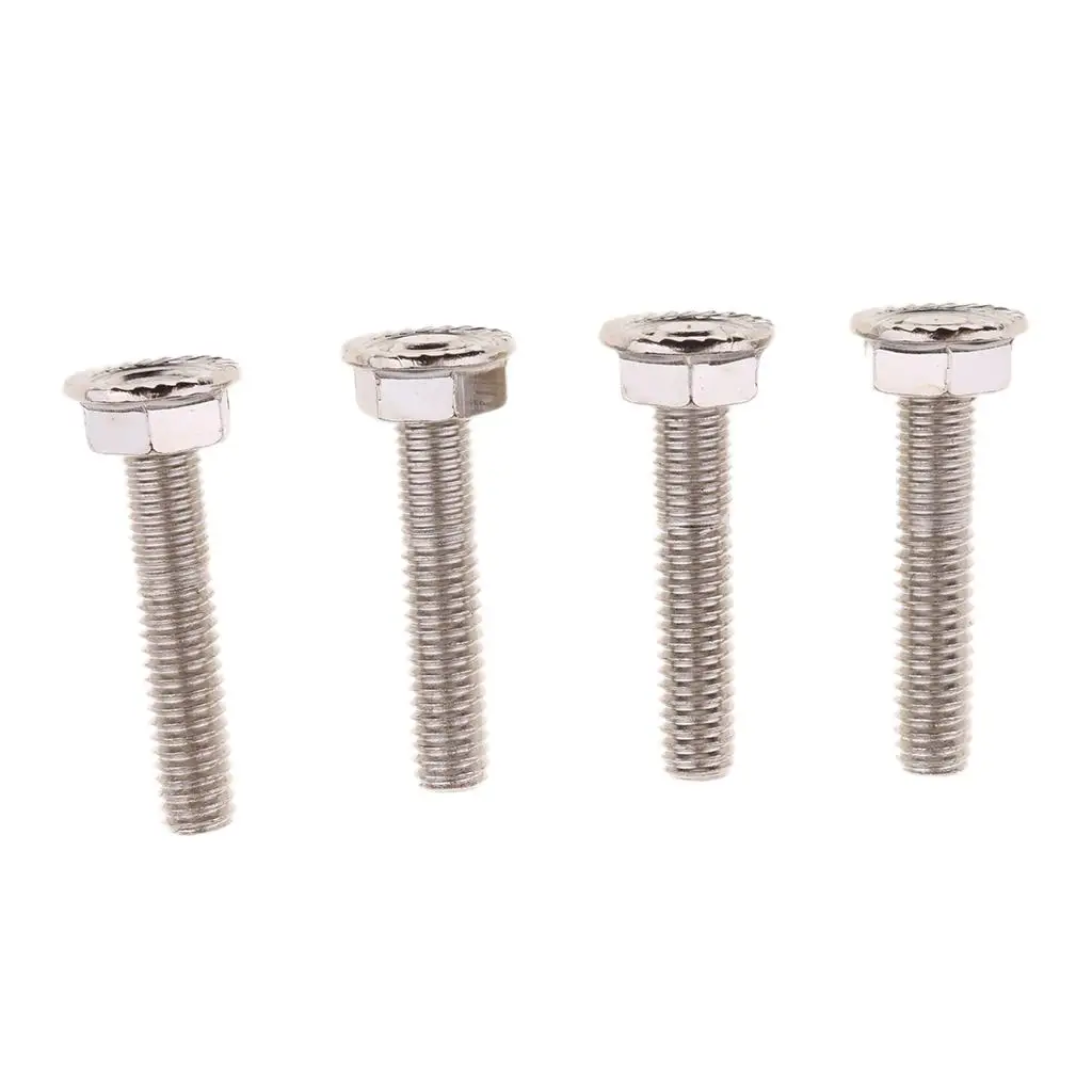 4pcs Silver M8 Bolt Exhaust Port Stud Nuts for soft tail Custom FXSTC