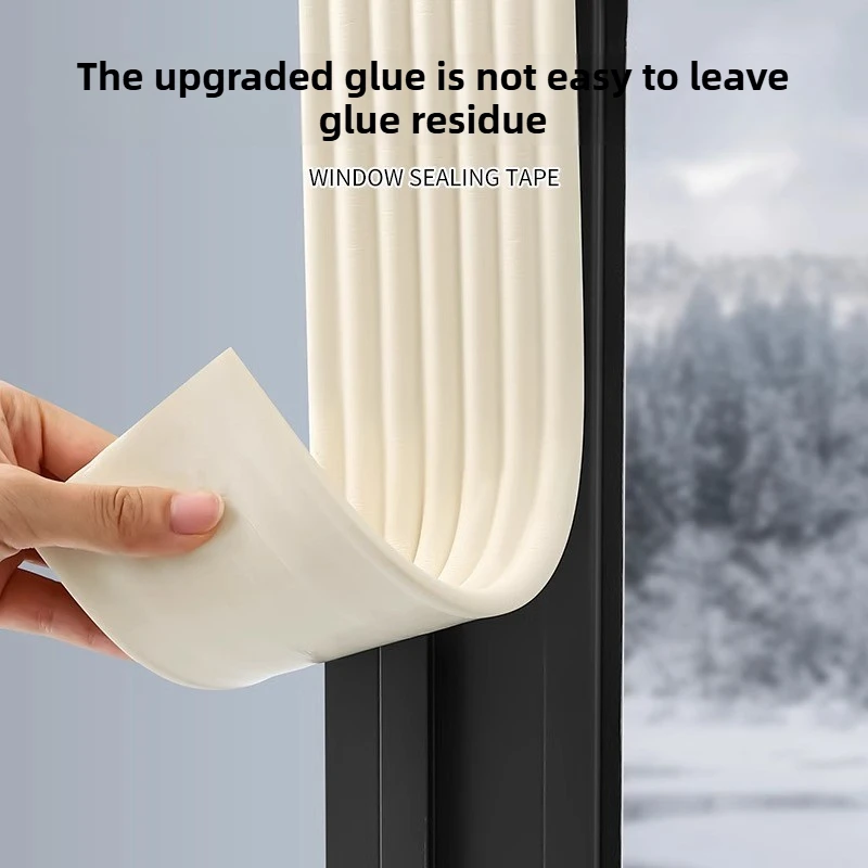 1 Roll 8cmx2m Self-Adhesive Window Weather Stripping-Door Gap Sealer for Wind Cold Noise Reduction DIY Home Protection Demander