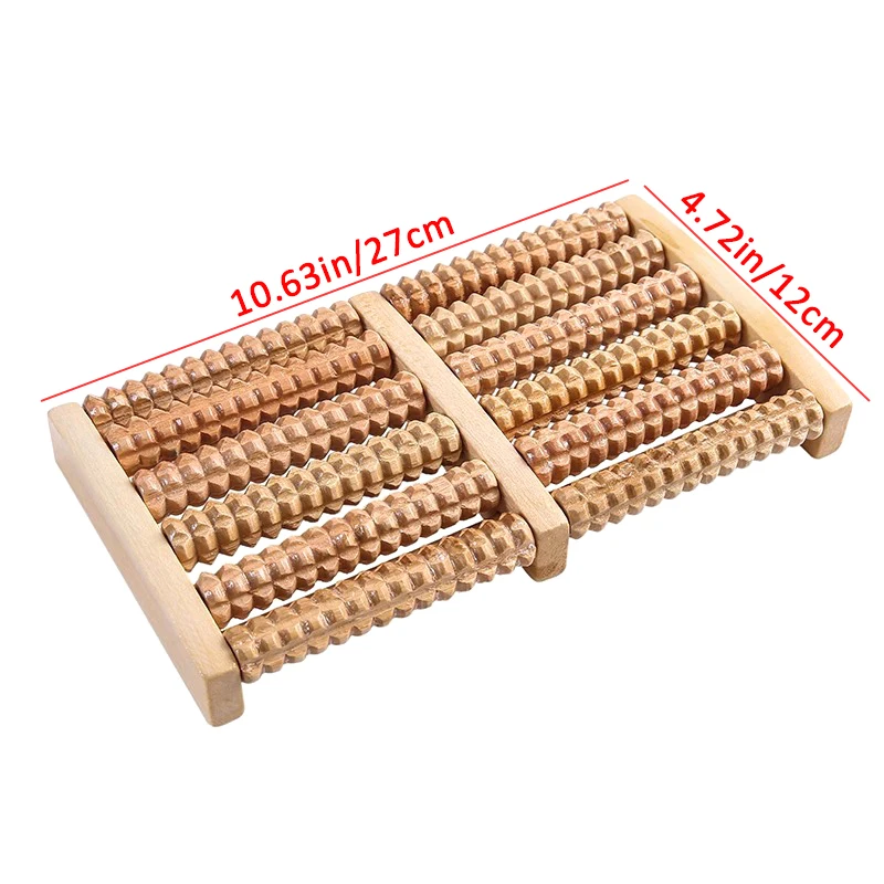 Wooden Foot Massager Roller Relieves Plantar Fasciitis Heel Arch Pain Stress Relief Relaxation For Health Care Feet Massager