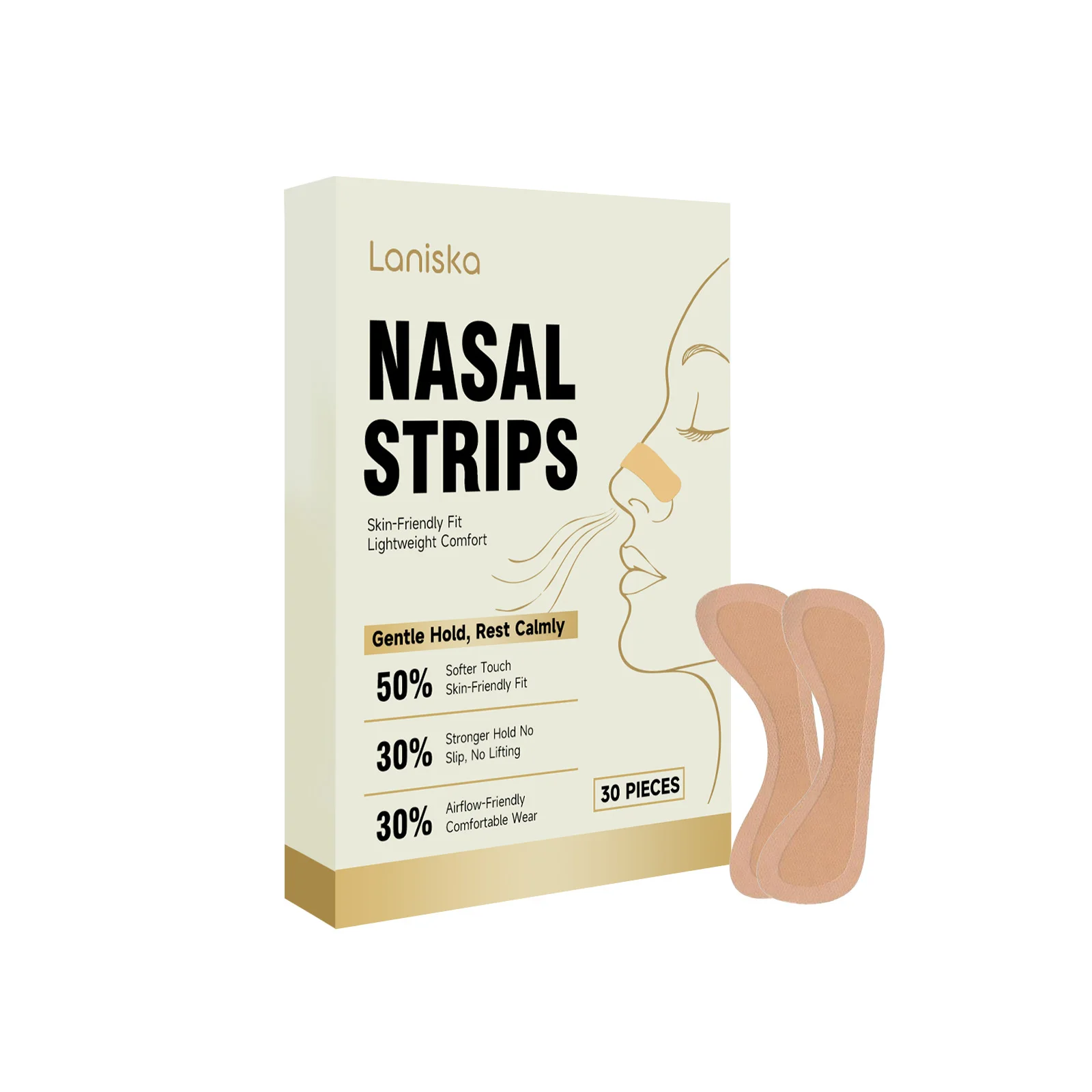Alternative view of Tiras Nasales Anti-Ronquidos, Reducen la Congestión Nasal, Alivian los Ronquidos, Mejoran la Respiración, Previenen la Apnea, Solución para Dormir Mejor