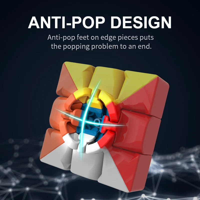 Moyu Meilong 3C 3x3 المكعب السحري للسرعة بدون ملصقات ألعاب متململة احترافية Meilong 3x3 Cubo Magico Puzzle