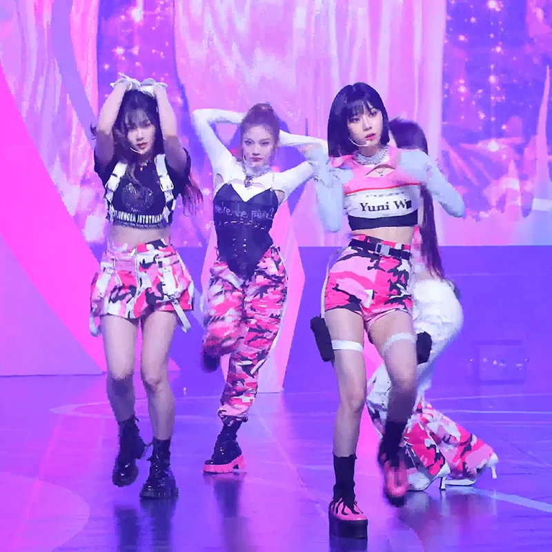 Korean Girl Group's Same Performance Costume, Star Jazz Dance and Song Costume, Female Student Trendy and Cool Dance