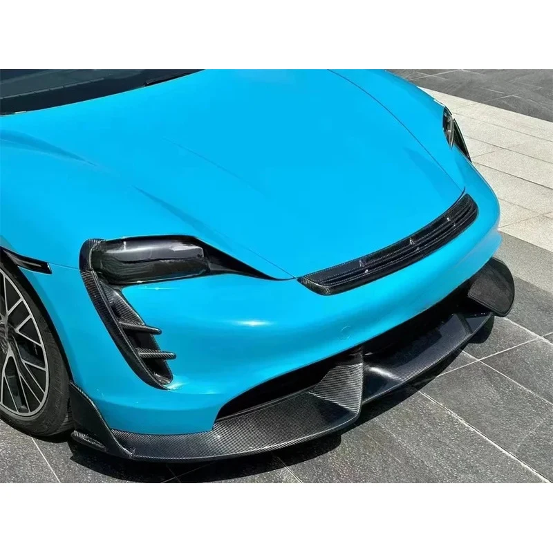 High Quality Carbon Fiber Front Bumper Lip Exterior Modification Parts for Taycan