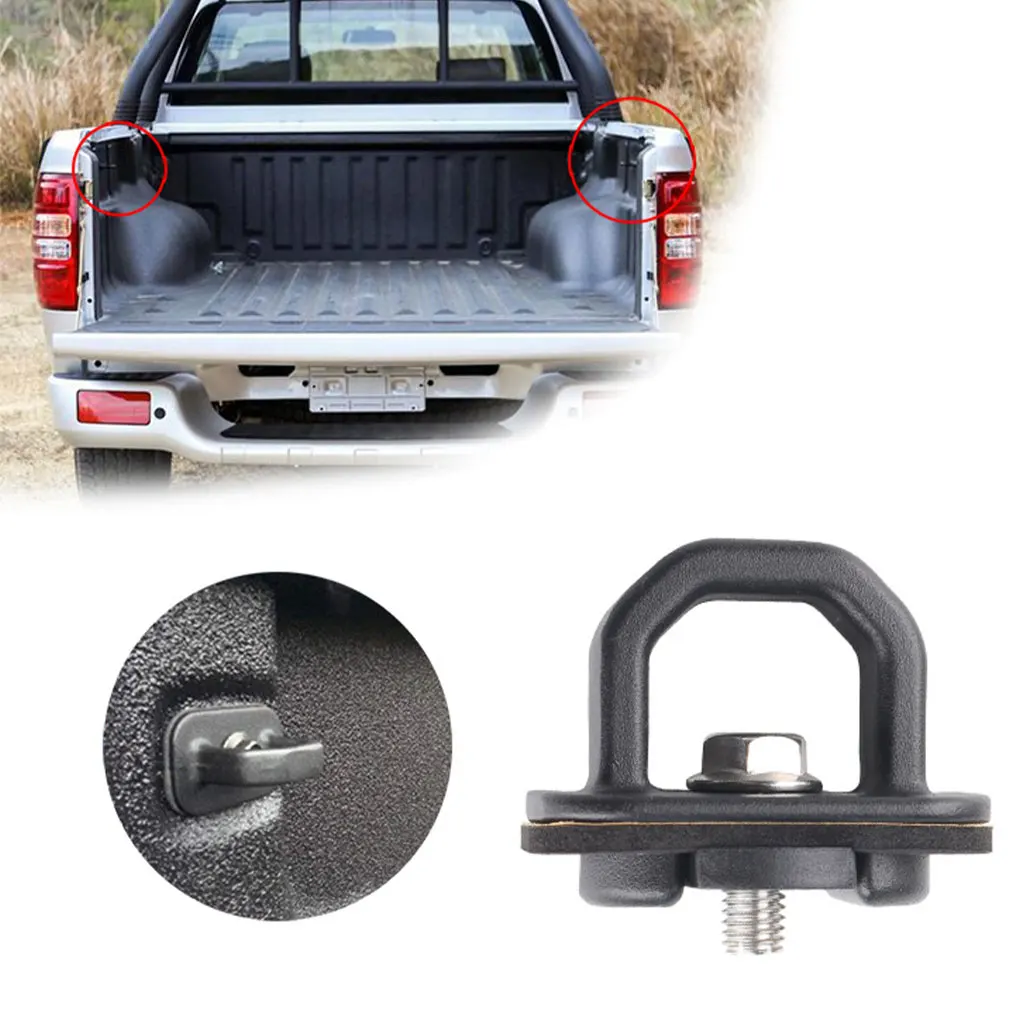 4x 4Pcs Tie Down Anchors Tie Down Anchor Truck Bed Side Wall Anchor Aluminium Alloy W/Wrench